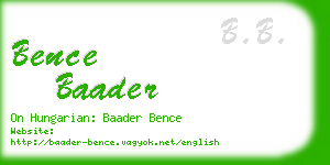 bence baader business card